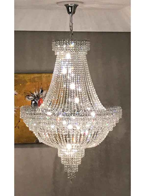 Kroonluchter Catharina chroom in meerdere maten - depauwwonen