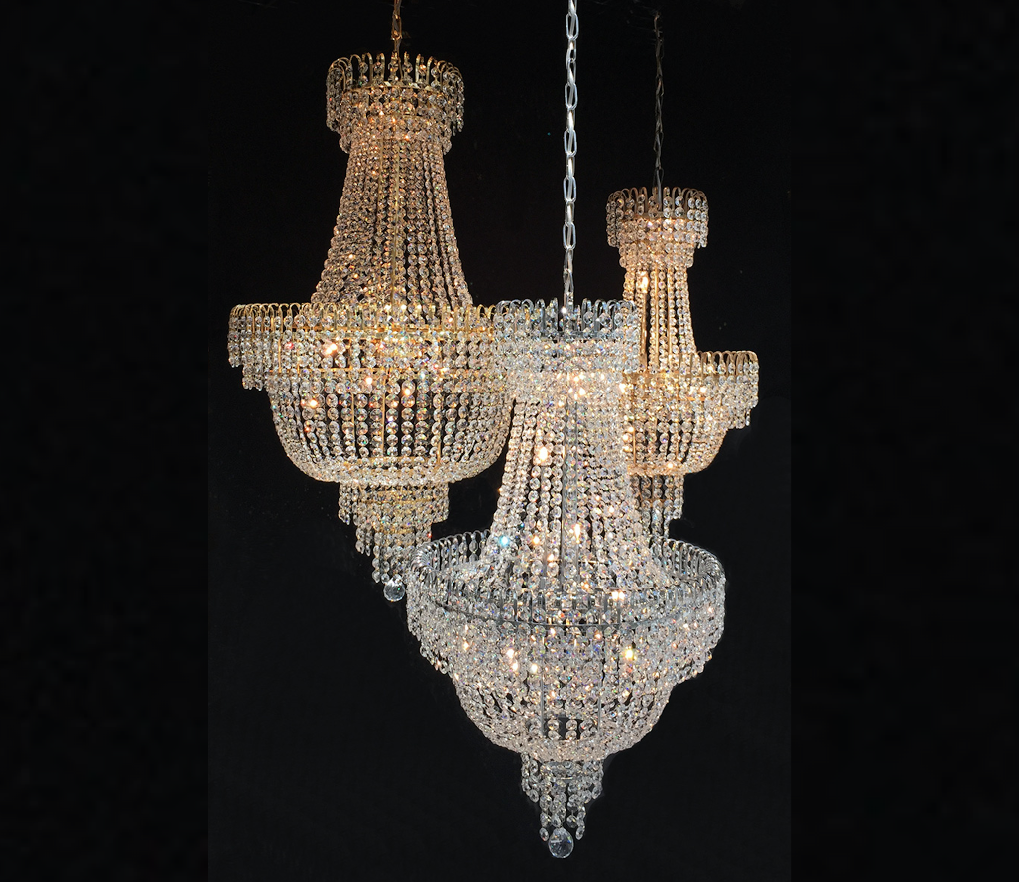 Kroonluchter Catharina chroom in meerdere maten - depauwwonen