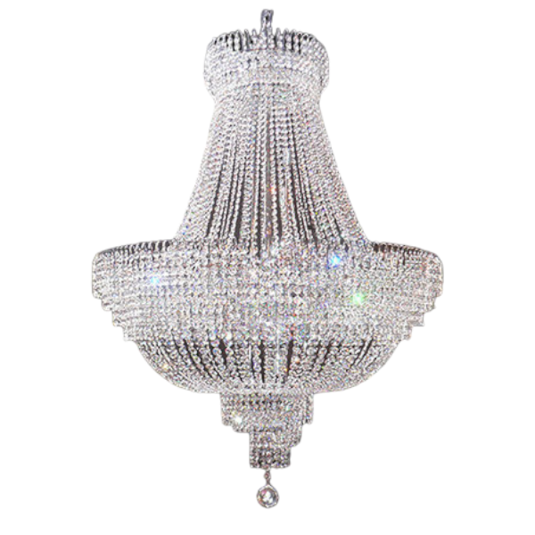 Kroonluchter Catharina chroom in meerdere maten - depauwwonen