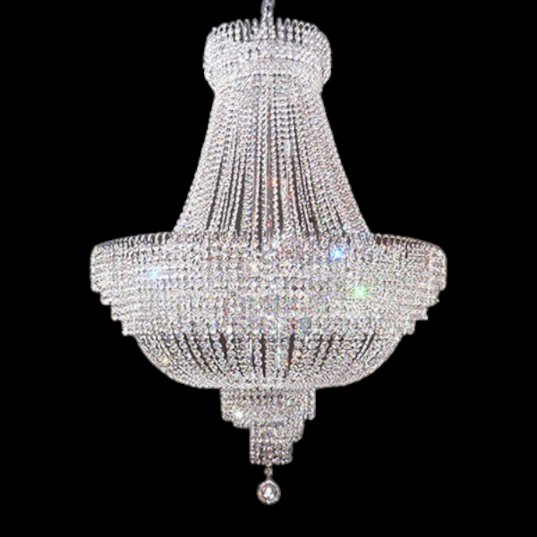 Kroonluchter Catharina chroom in meerdere maten - depauwwonen