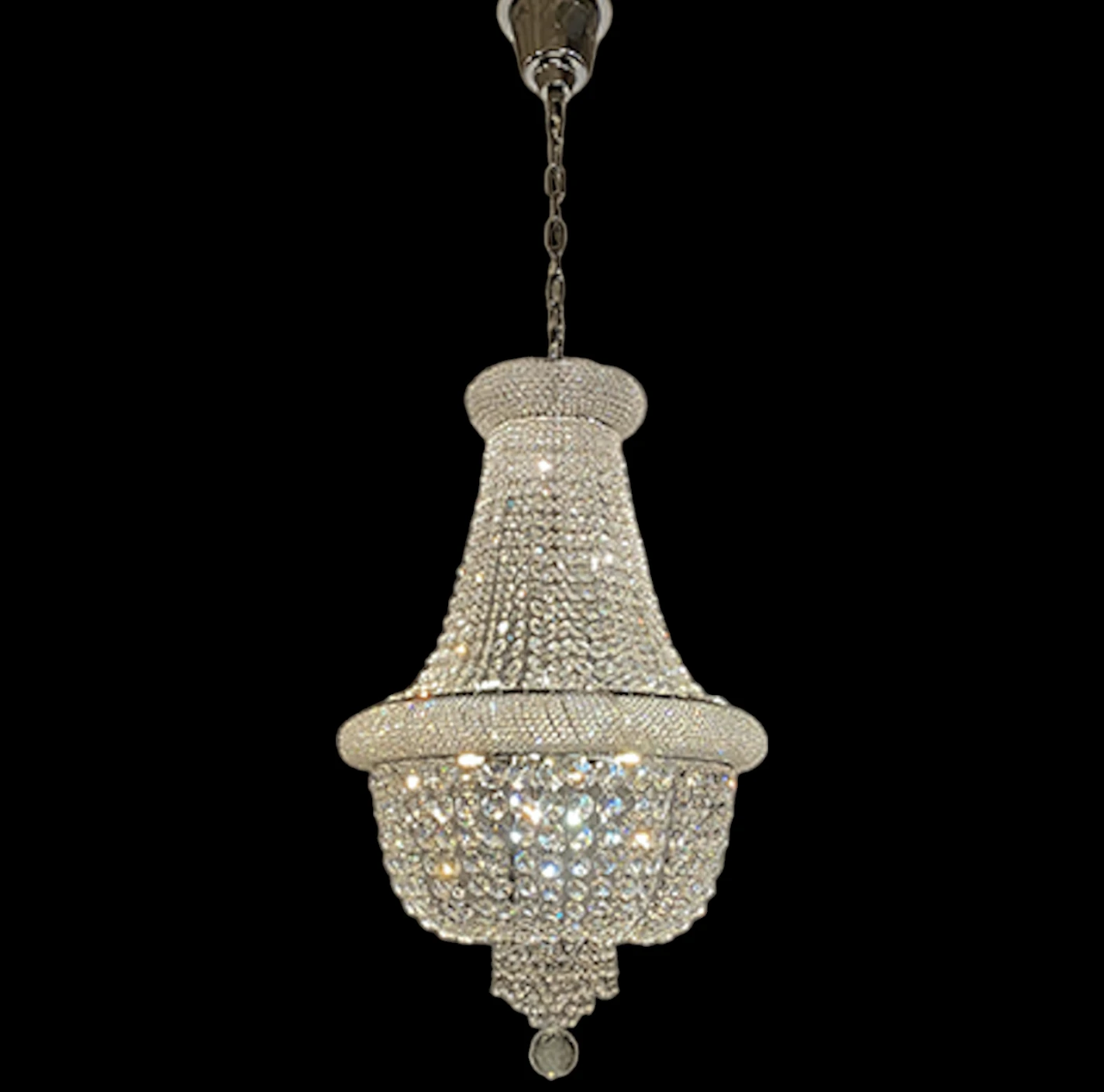 Kroonluchter Margaretha chroom in meerdere maten by LightDesign