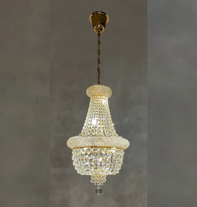 Kroonluchter Margaretha goud in 4 diameters by LightDesign