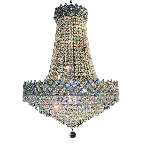 Kroonluchter Adriana chroom in 4 maten - depauwwonen