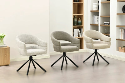 Draai-eetkamerstoel Linn Bisque Oasis (set van 2) by Livingfurn