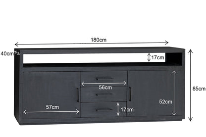 Dressoir Jaxx Zwart 180cm - depauwwonen