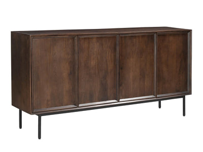 Bruine Ravenstein dressoir van Livingfurn met 180cm breedte, houten kast met laden en deuren, modern en stijlvol design.