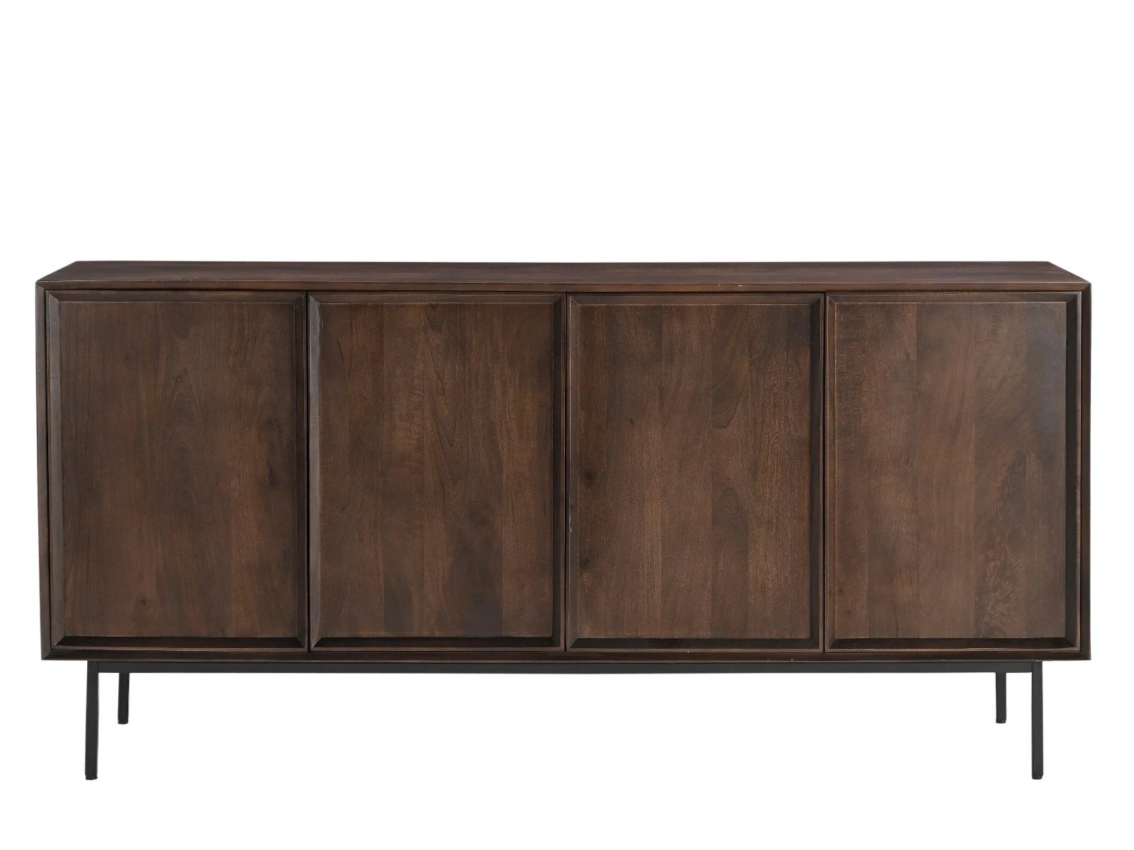 Bruin dressoir Ravenstein van Livingfurn met 180 cm breed, met houten deuren en moderne uitstraling, zichtbaar in de afbeelding.