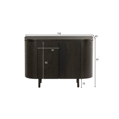Dressoir Tobago Espresso 115cm by Livingfurn