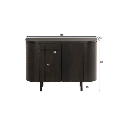 Dressoir Tobago Espresso 115cm - depauwwonen