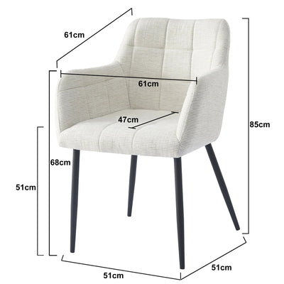 Eetkamerstoel Bronco Zand (set van 2) by Livingfurn