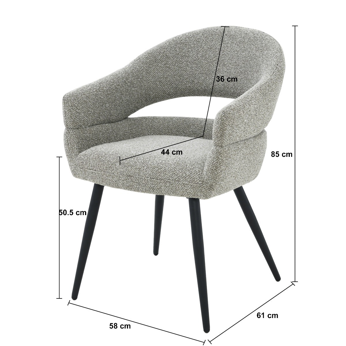 Eetkamerstoel Megan Taupe - depauwwonen