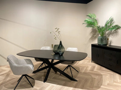 Eettafel Jesper Deens Ovaal Zwart 210cm by Livingfurn