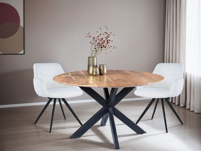 Eettafel Oslo Rond Acacia 120 cm - depauwwonen