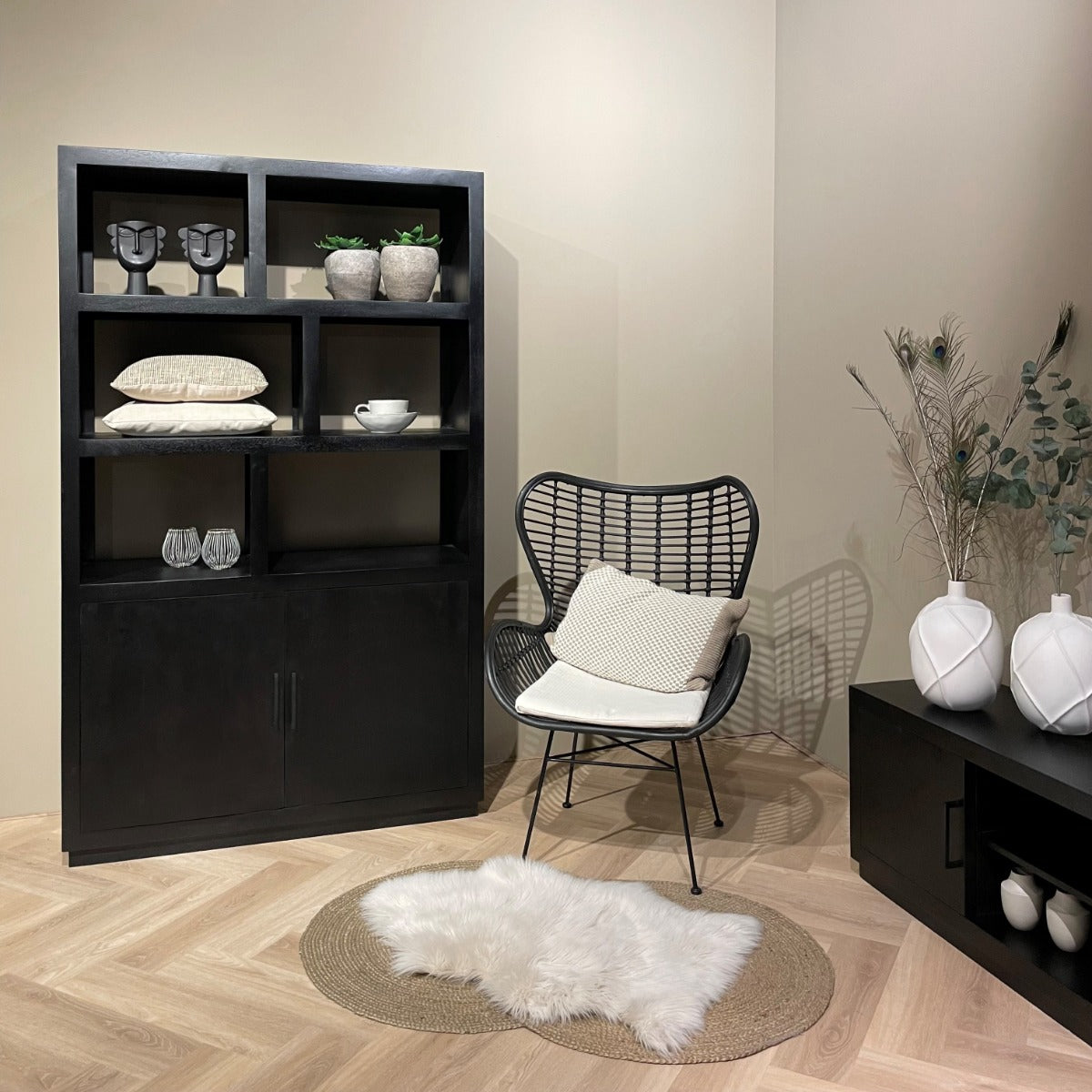 Wandkast Jaxx Zwart 120cm - depauwwonen