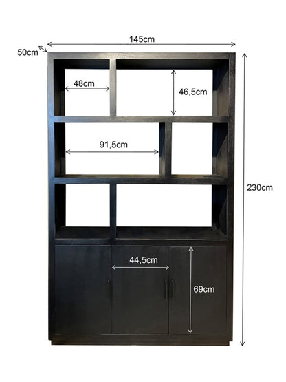 Wandkast Jaxx Zwart 120cm - depauwwonen