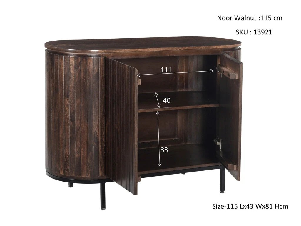 Dressoir Noor Walnut 115cm by Livingfurn
