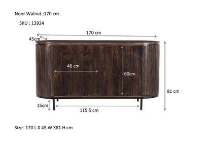 Dressoir Noor Walnut 170cm by Livingfurn