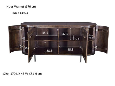 Dressoir Noor Walnut 170cm by Livingfurn