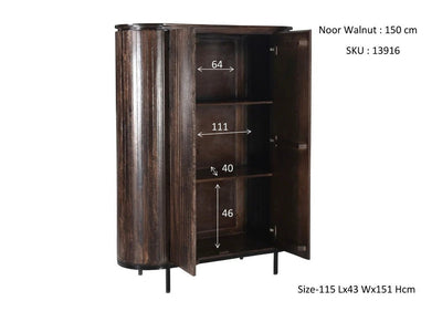 Kast Noor Walnut 150cm by Livingfurn