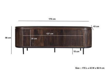 TV meubel Noor Walnut 170cm - depauwwonen