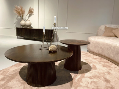 Eettafel Salvator Walnut 80cm by Livingfurn