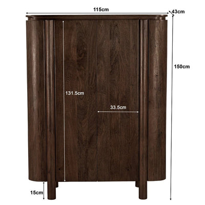 Salano Kast Brown 150 cm by Livingfurn