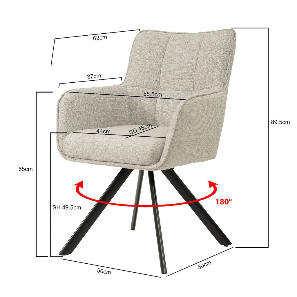 Eetkamerstoel Tori Zand  (set van 2) - depauwwonen