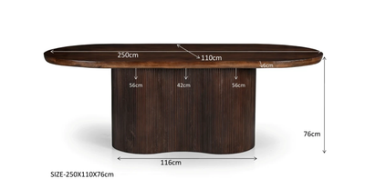 Eettafel Sevilla Brown 250cm by Livingfurn