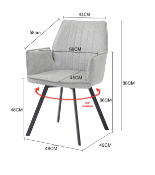 Eetkamerstoel Louise Grey - depauwwonen