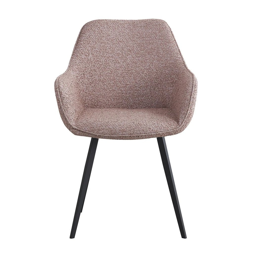Eetkamerstoel Luca Boucle Vintage Pink (set van 2) by Livingfurn