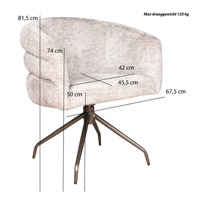 Eetkamerstoel Imola Draai | Be Lovely Beige - depauwwonen