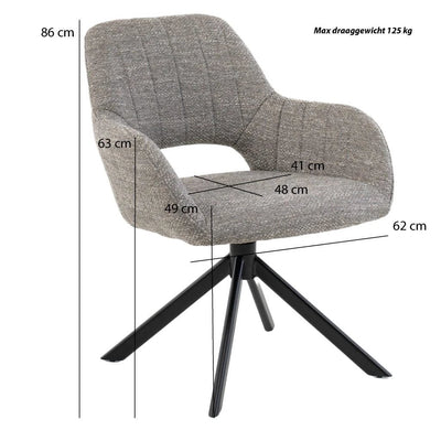 Eetkamerstoel Paris 360 Draai | Be Trendy Nature by Moods Collection