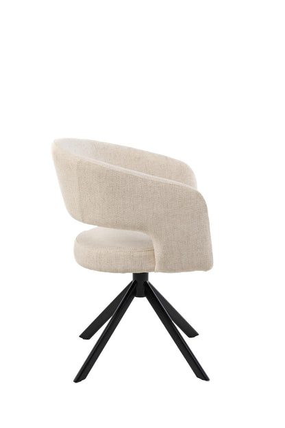 Eetkamerstoel Tokyo 360 Draai | Tyler Cream - depauwwonen