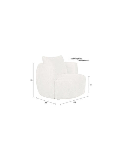 Fauteuil Rocca Cappuccino by Dutchbone
