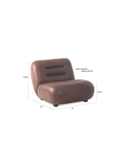 Lounge Chair Wyatt Wax Leather Chocolate
