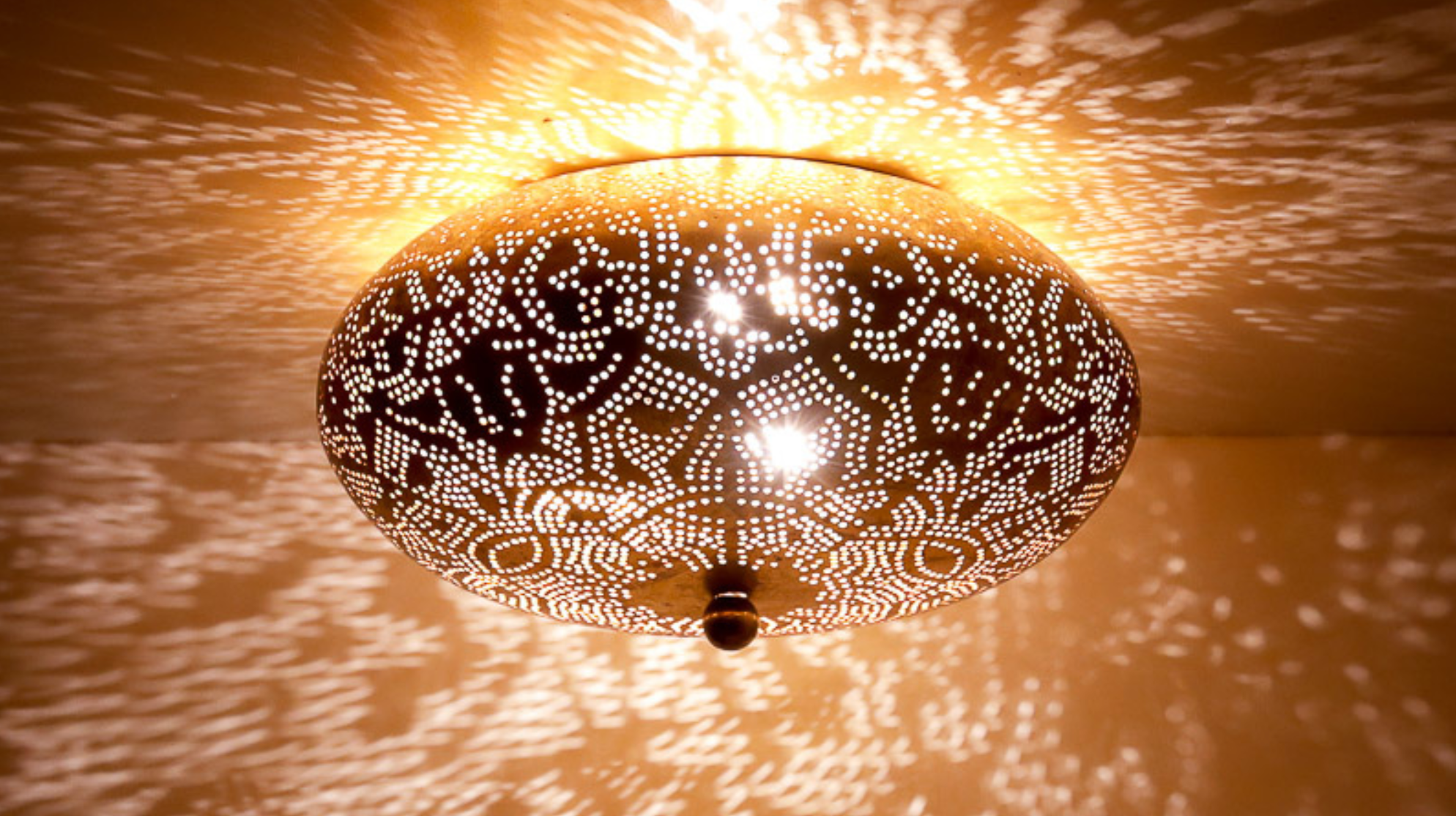 Plafondlamp Ameera Vintage Goud in 3 maten - depauwwonen