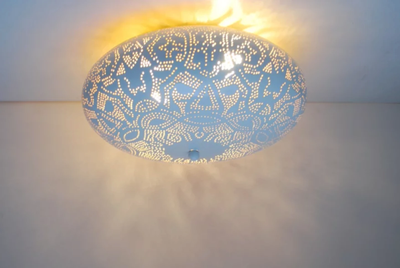 Plafondlamp Ameera Wit/Goud in 3 maten by Orientaals