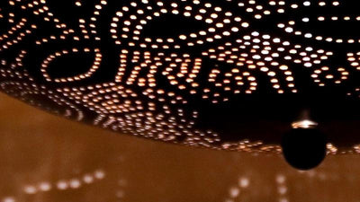 Plafondlamp Ameera Zwart/Goud in 3 maten by Orientaals