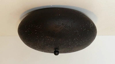 Plafondlamp Ameera Zwart/Goud in 3 maten by Orientaals