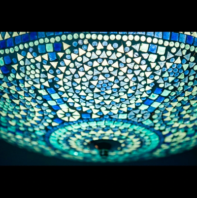 Plafonniere Cantara blauw in 3 maten by Orientaals