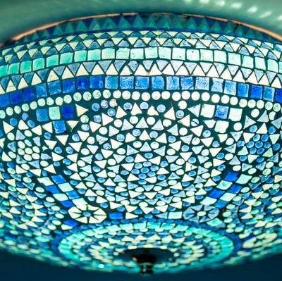 Plafonniere Cantara blauw in 3 maten by Orientaals