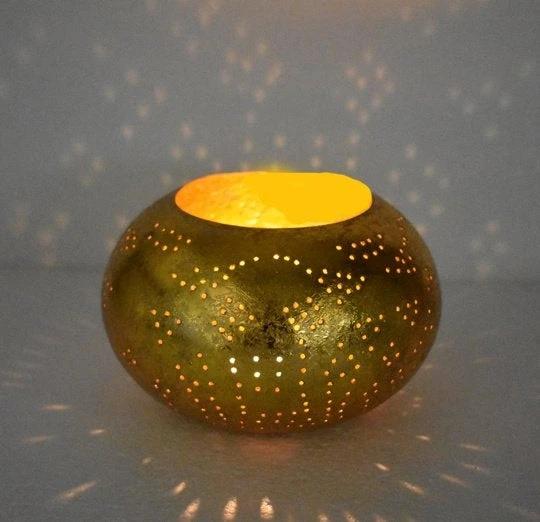 oosterse waxinehouder filigrain - ufo goud by Orientaals