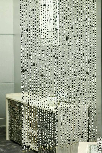 Gordijn Aneesha zwart/wit 90 x 200cm by Orientaals