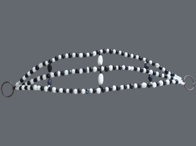 Gordijn Aneesha zwart/wit 90 x 200cm - depauwwonen