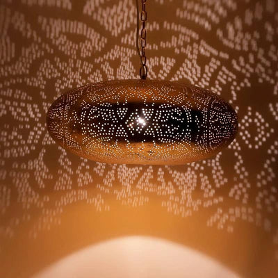 Hanglamp Ameera goud elipse by Orientaals