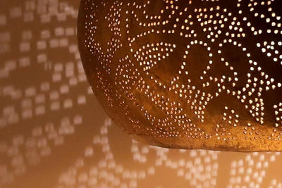 Hanglamp Ameera goud wood 53 cm by Orientaals
