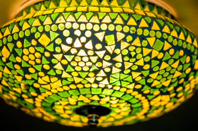 Plafonniere Cantara groen in 2 maten by Orientaals