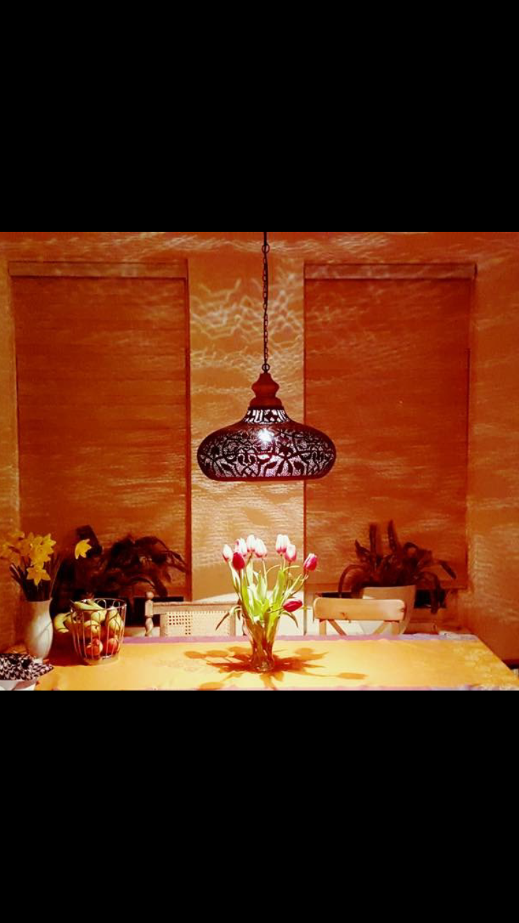 Hanglamp Ameera koper wood 53 cm - depauwwonen