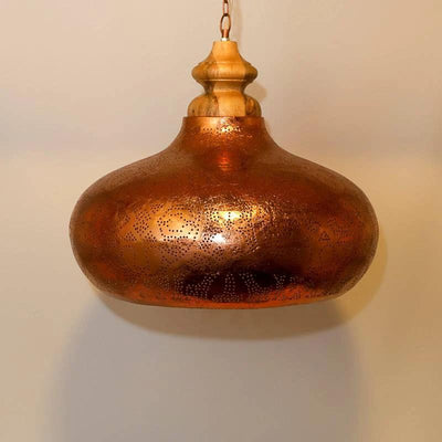 Hanglamp Ameera koper wood 53 cm by Orientaals