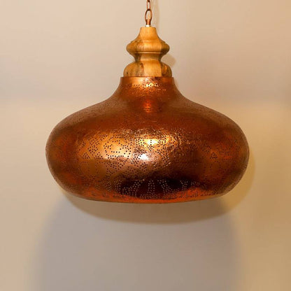 Hanglamp Ameera koper wood 53 cm - depauwwonen